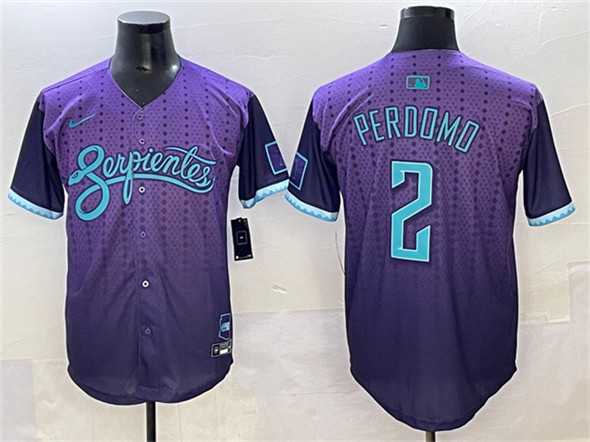 Mens Arizona Diamondbacks #2 Geraldo Perdomo Purple 2025 City Connect Limited Stitched Jersey->arizona diamondbacks->MLB Jersey
